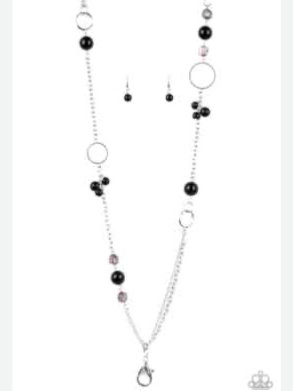 paparazzi Black Bead Drop Earrings with Silver-Tone Hooks